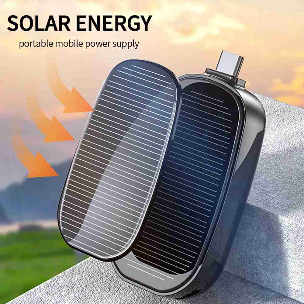 Mini Solar Keychain Power Bank 1200mAh | Portable Backup Charger Type-C Mobile Arcade Ltd