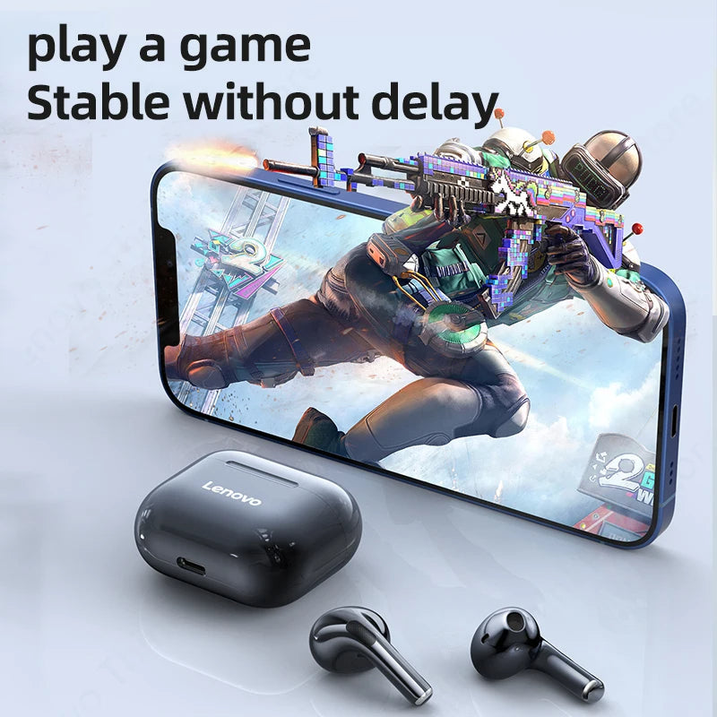 Lenovo LP40 Wireless Bluetooth Earphones TWS Touch Control HD Call Mic Mobile Arcade Ltd