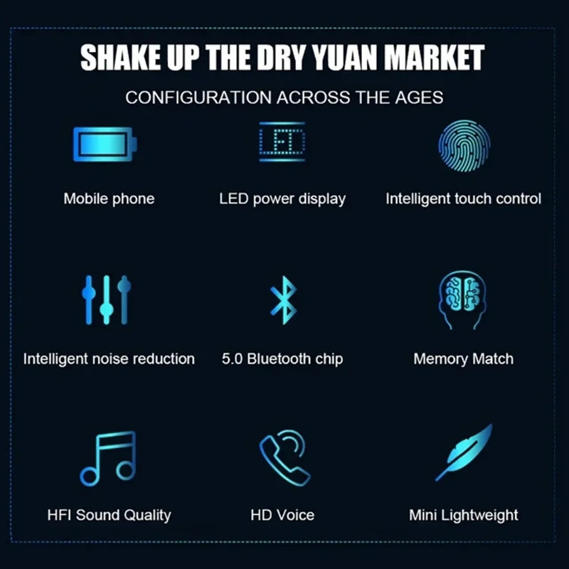 TWS F9-5 Bluetooth Wireless Earbuds | HiFi Stereo Sports Earphones w/ Mic Mobile Arcade Ltd