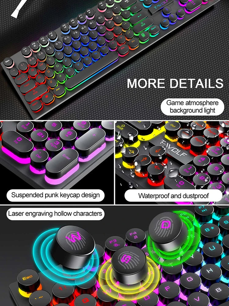 Shadow mechanical feeling, keyboard, desktop computer, laptop, esports game, illuminated wired keyboard Mobile Arcade Ltd