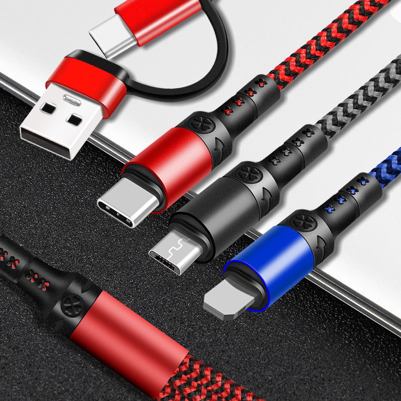 Fast Charging Five-in-one Data Cable, One For Three Charging Cables Mobile Arcade Ltd
