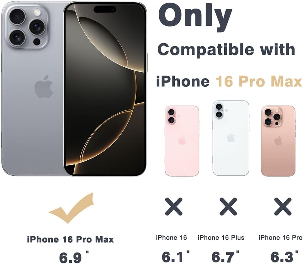 DEREAFF Clear Case iPhone 16 Pro Max – Shockproof TPU Airbag Cover – 6.9" Mobile Arcade Ltd