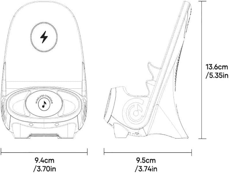 Mini Chair Wireless Charger 15W Fast Charging Phone Holder Stand White Mobile Arcade Ltd