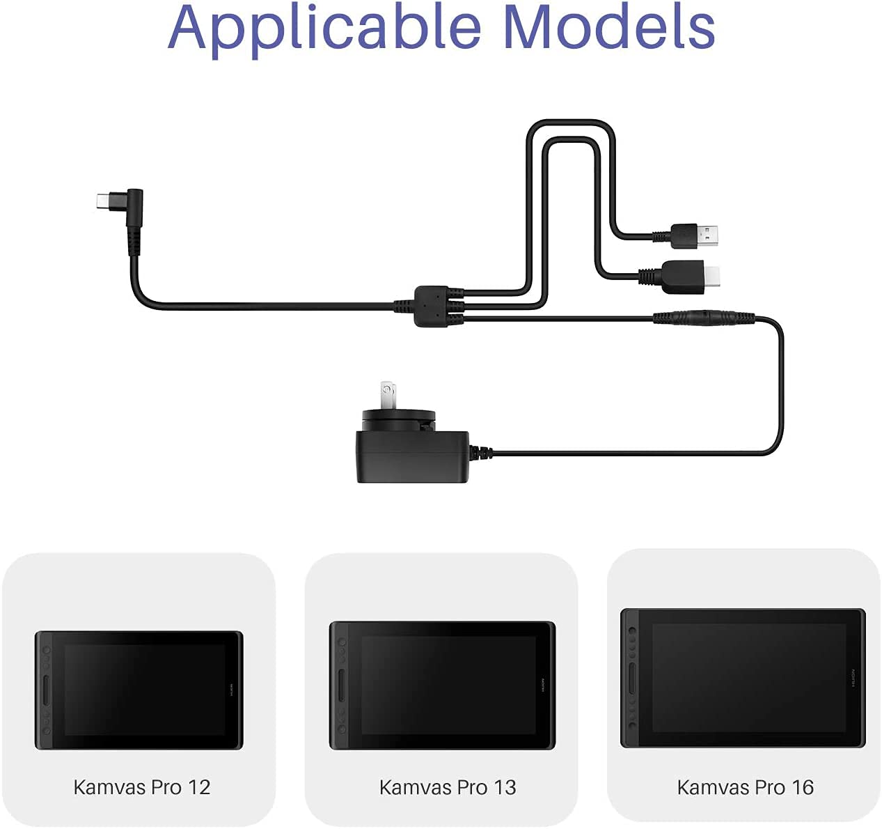 3-in-1 HDMI Cable for Kamvas Pro 12/13/16 Drawing Tablets – USB & Power Mobile Arcade Ltd