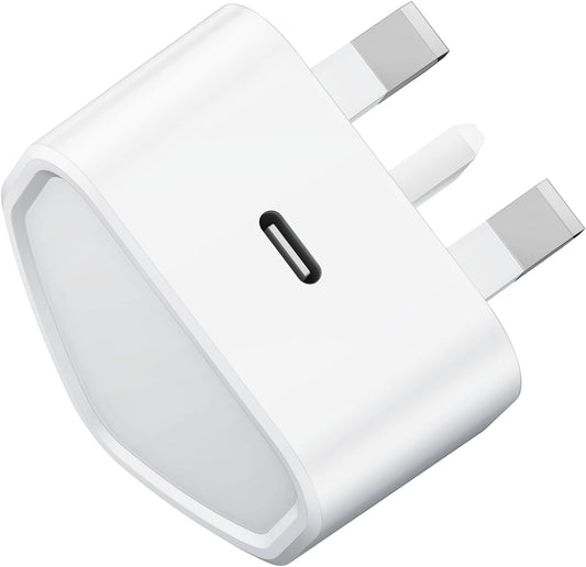 25W USB-C Fast Charger Plug UK for iPhone 15/14/13/12/11, iPad, Samsung PD 3.0. Mobile Arcade Ltd