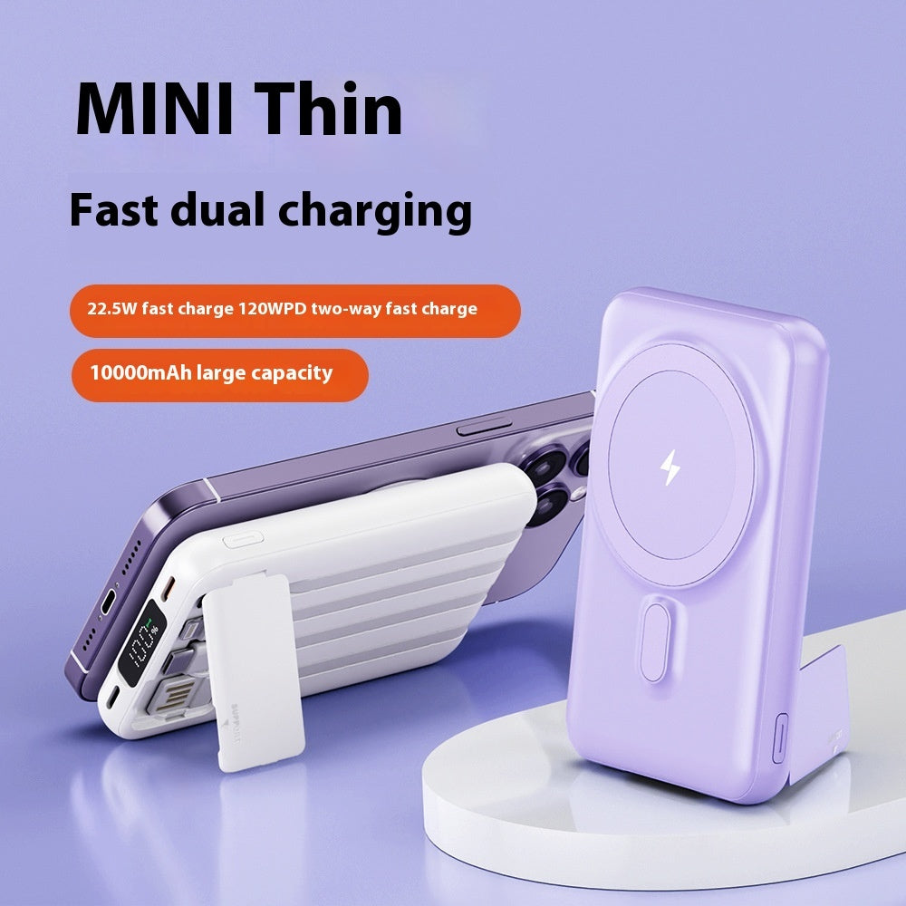 Magnetic Wireless Power Bank With Cable Mobile Power Supply Mobile Arcade Ltd