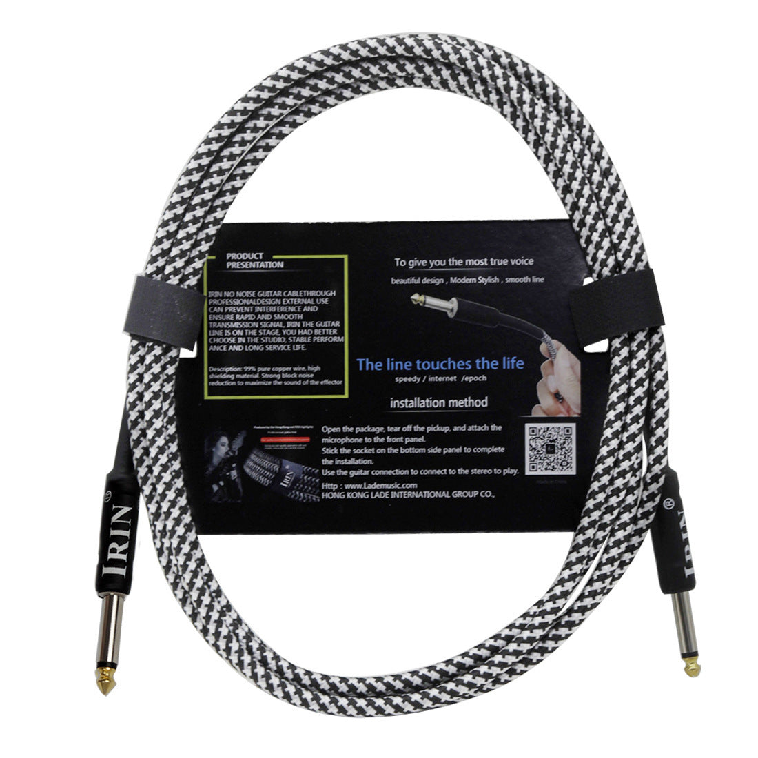 IRIN Guitar Instrument Cable – High-Shielding Jack Lead 3m/6m/10m, Multi-Colour Mobile Arcade Ltd