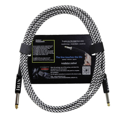IRIN Guitar Instrument Cable – High-Shielding Jack Lead 3m/6m/10m, Multi-Colour Mobile Arcade Ltd
