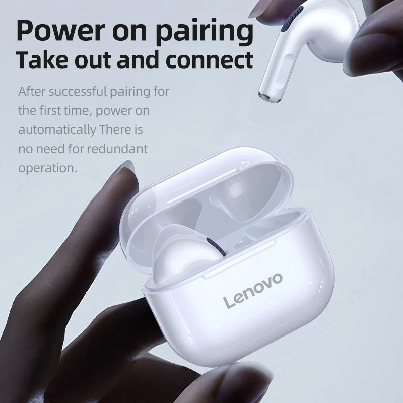 Lenovo LP40 Wireless Bluetooth Earphones TWS Touch Control HD Call Mic Mobile Arcade Ltd