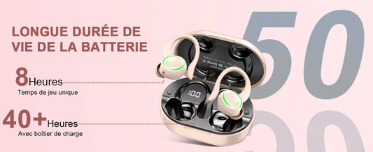 Wireless Sports Earbuds Bluetooth 5.3 with 4 ENC Mics, IPX7, 50H Playback Mobile Arcade Ltd