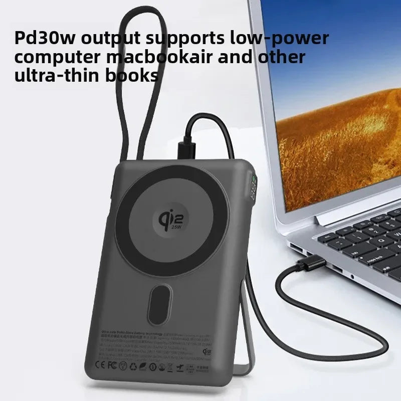 2-in-1 Qi2.2 10000mAh Power Bank | 25W MagSafe Wireless & 30W PD Fast Charger | Compatible with iPhone 16/17 Pro Max & Samsung Mobile Arcade Ltd