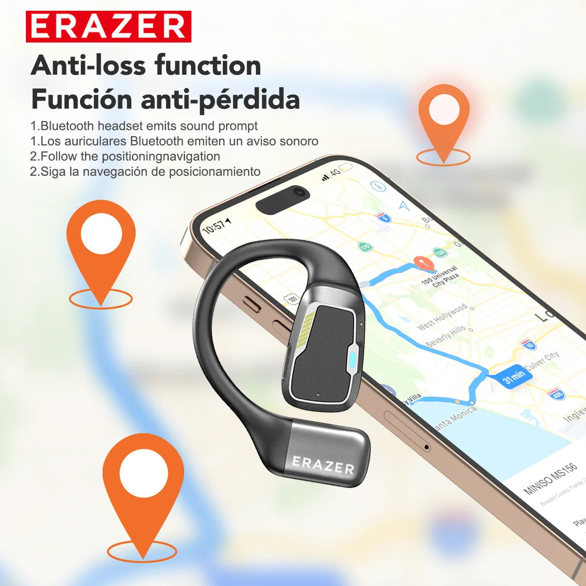 Erazer XP6 AI Bluetooth Earphones Sleep ASMR Wireless Headset with App MobileArcadeLtd