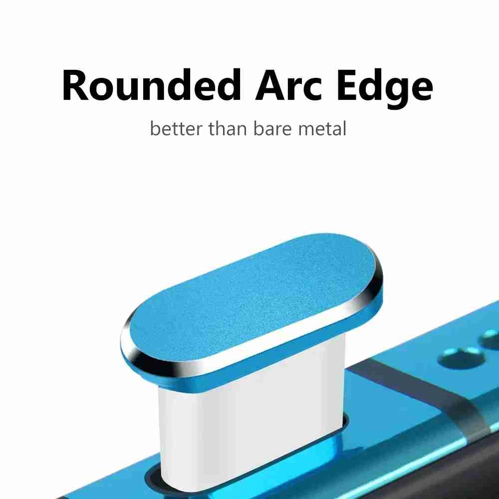 5PCS Type-C Metal Dust Plugs | Universal Charging Port Anti-Dust Stoppers Mobile Arcade Ltd