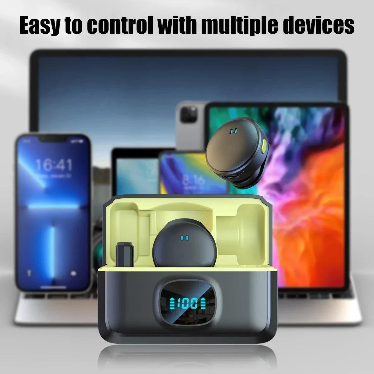 2.4G Wireless Lavalier Microphone with Charging Case for Smartphone Mobile Arcade Ltd