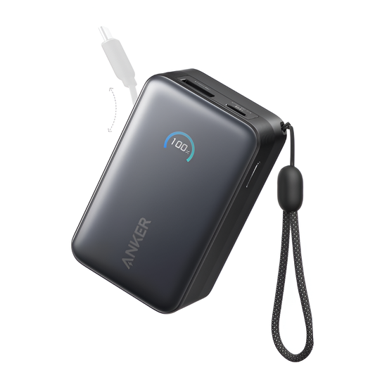 Anker Nano 10,000mAh Power Bank with 45W Fast Charging & Built-In Retractable Cable Mobile Arcade Ltd