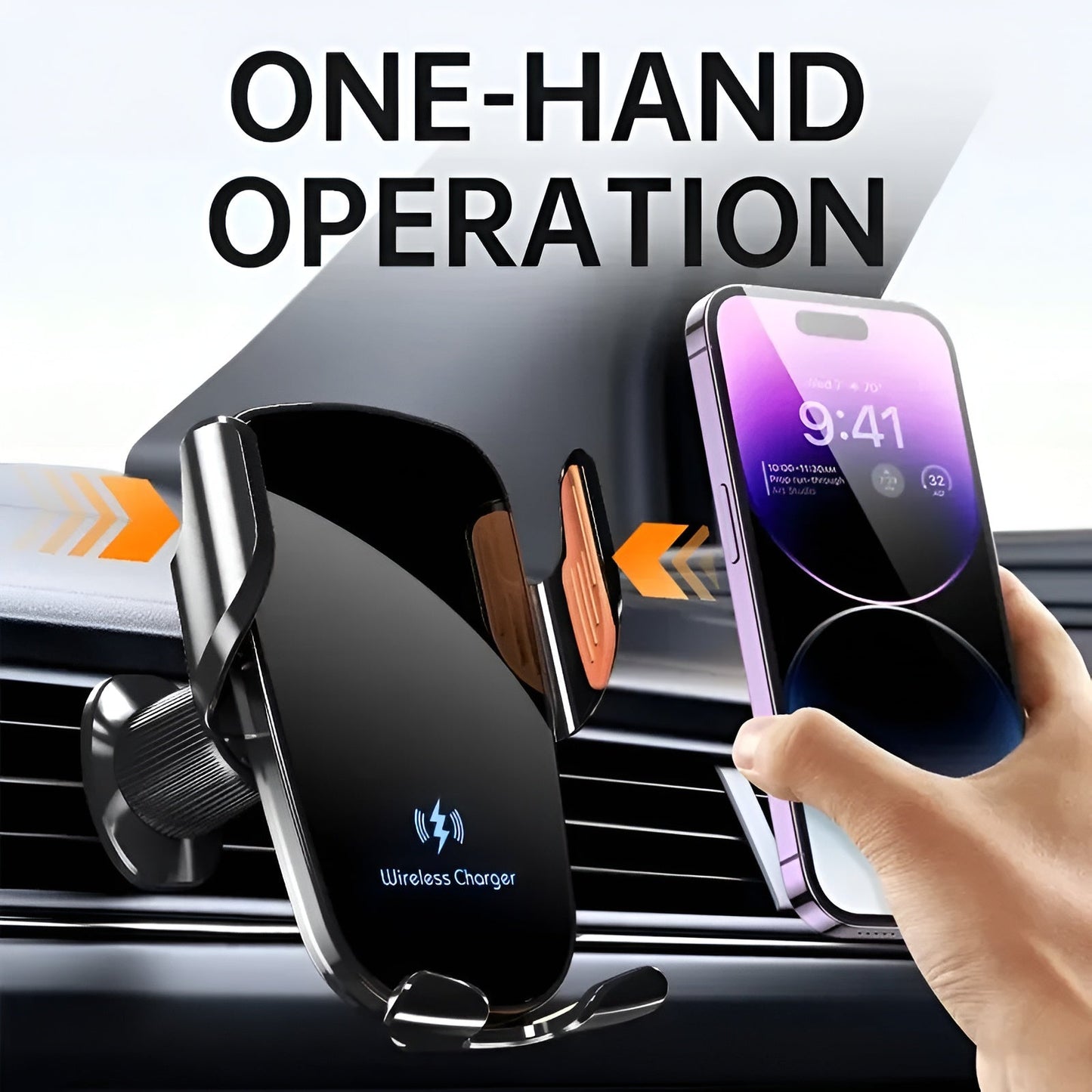 UYUXIO Wireless Car Charger Air Vent Mount for iPhone & Android Phones Mobile Arcade Ltd