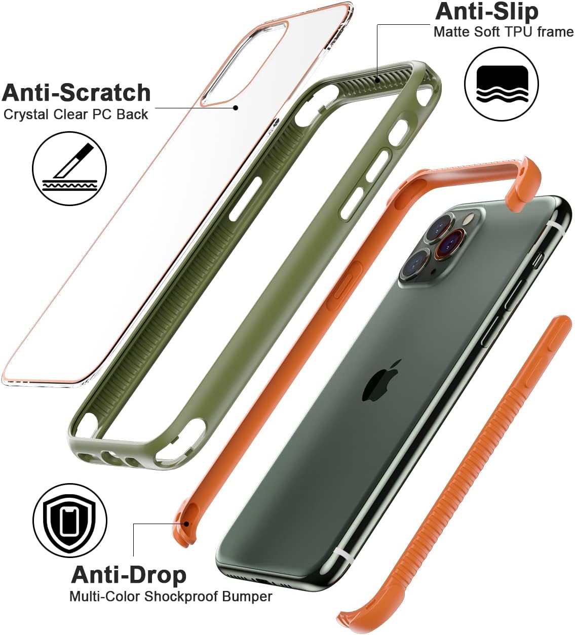iPhone 11 Case Green Ultra Thin Hybrid Shockproof TPU Bumper Anti Scratch Mobile Arcade Ltd