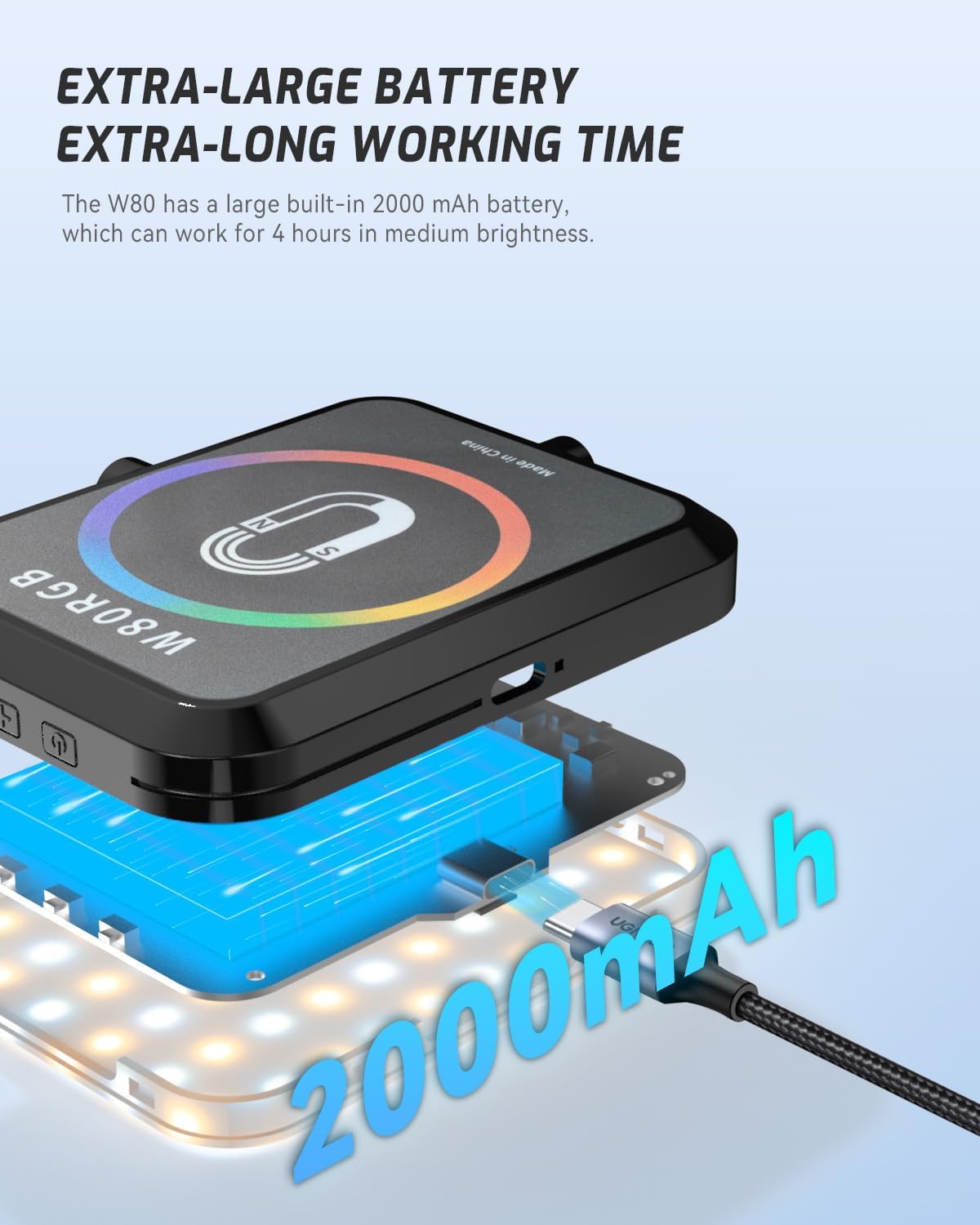 Portable 90 LED Rechargeable Selfie Ring Light for iPhone & Laptop Photography Mobile Arcade Ltd