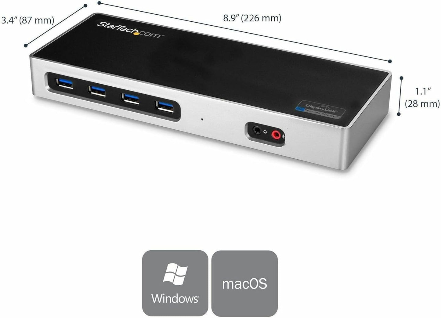 Dual 4K Docking Station – USB-C & USB-A, HDMI/DP, 6 USB Ports, Mac & Windows Mobile Arcade Ltd