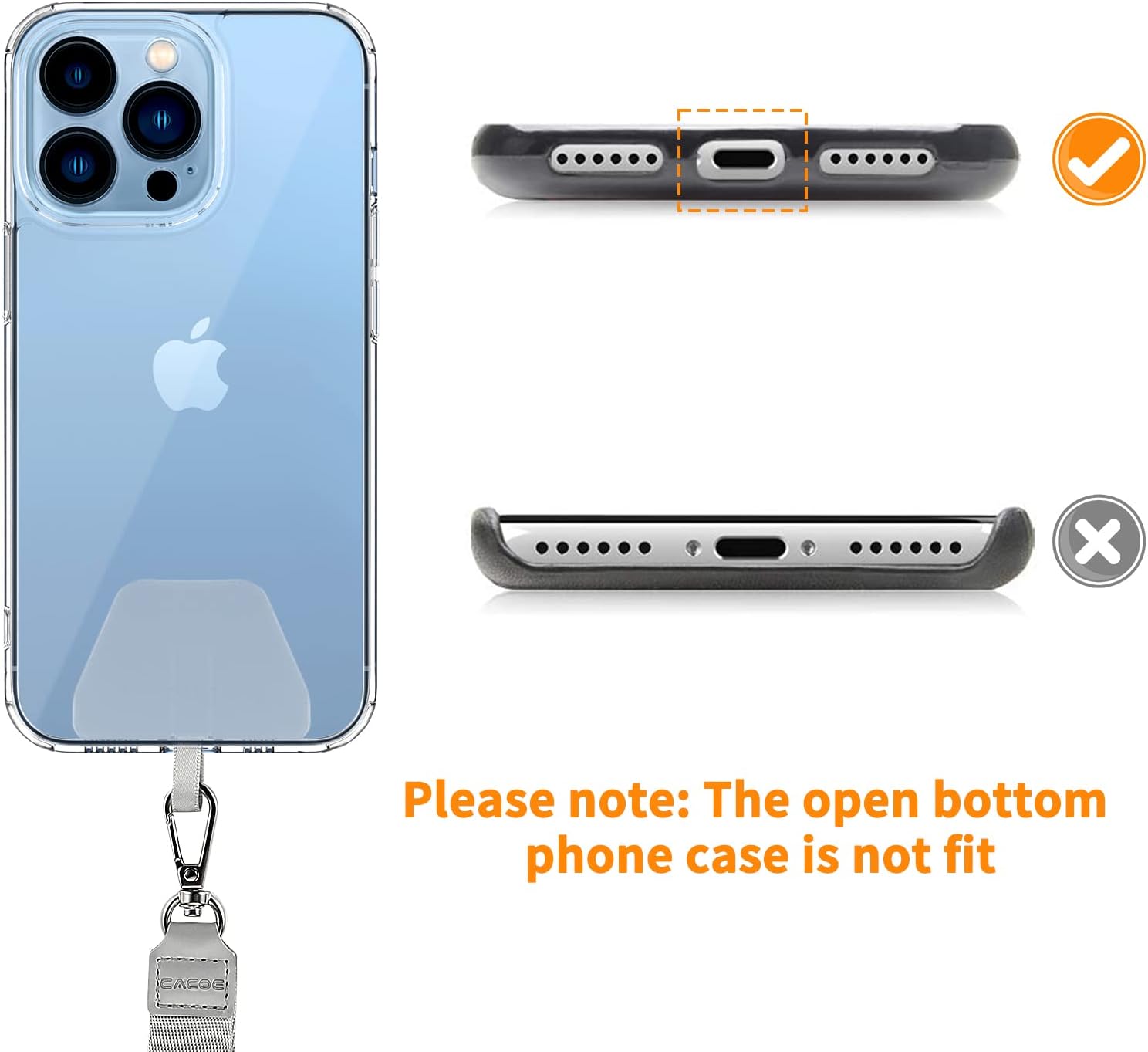Universal Mobile Phone Chain – Adjustable Lanyard Strap with 2 Patches (2 Pack) Mobile Arcade Ltd