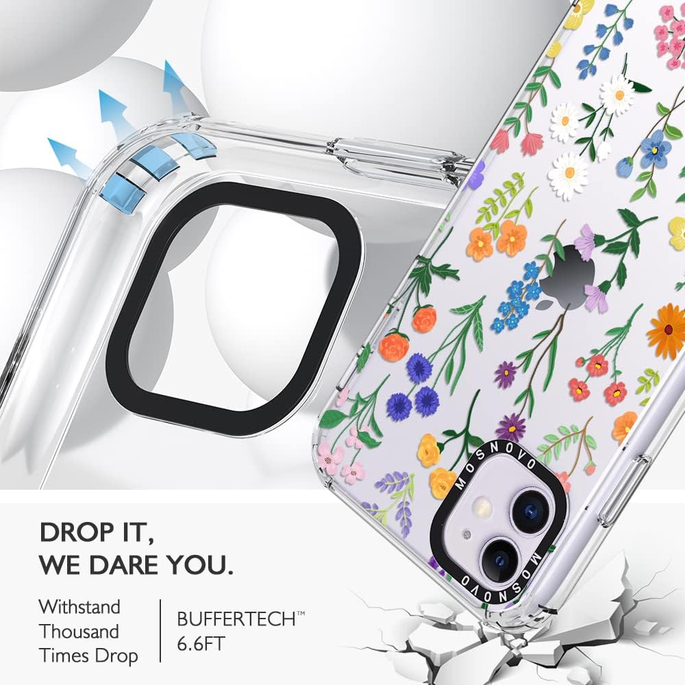 iPhone 11 Case Botanical Floral Clear TPU Shockproof Bumper Slim Cover Mobile Arcade Ltd