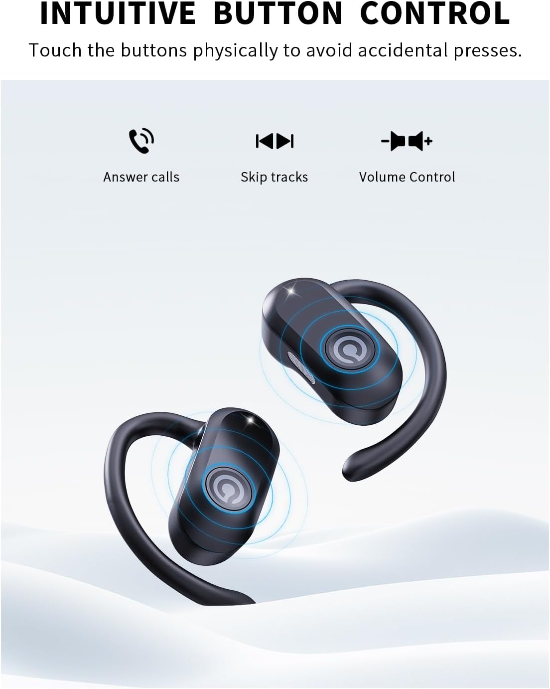 Open-Ear Bluetooth 5.4 Headphones, 60H Playtime, Mic, IPX6, Lightweight Fit Mobile Arcade Ltd