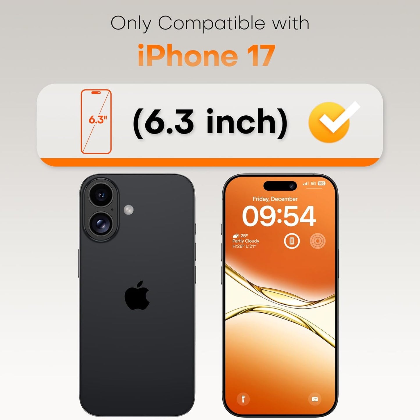 TOCOL 2 Pack Screen Protector for iPhone 17 6.3", HD Clear Tempered Glass Mobile Arcade Ltd