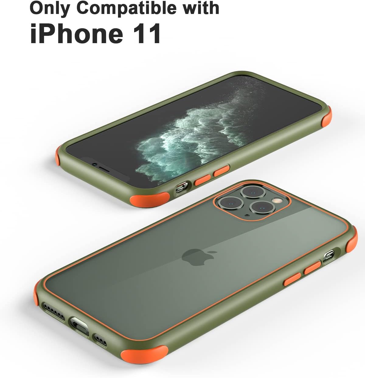 iPhone 11 Case Green Ultra Thin Hybrid Shockproof TPU Bumper Anti Scratch Mobile Arcade Ltd