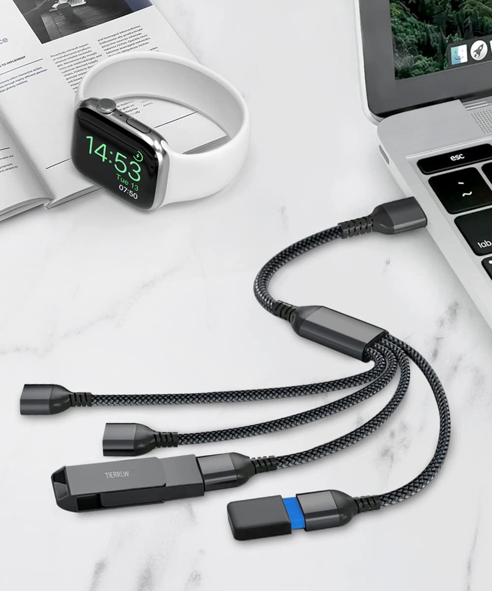 BASESAILOR USB Splitter 1 In 4 Out, USB A Male to 4 Female Hub Y Cable 2.0 Mobile Arcade Ltd