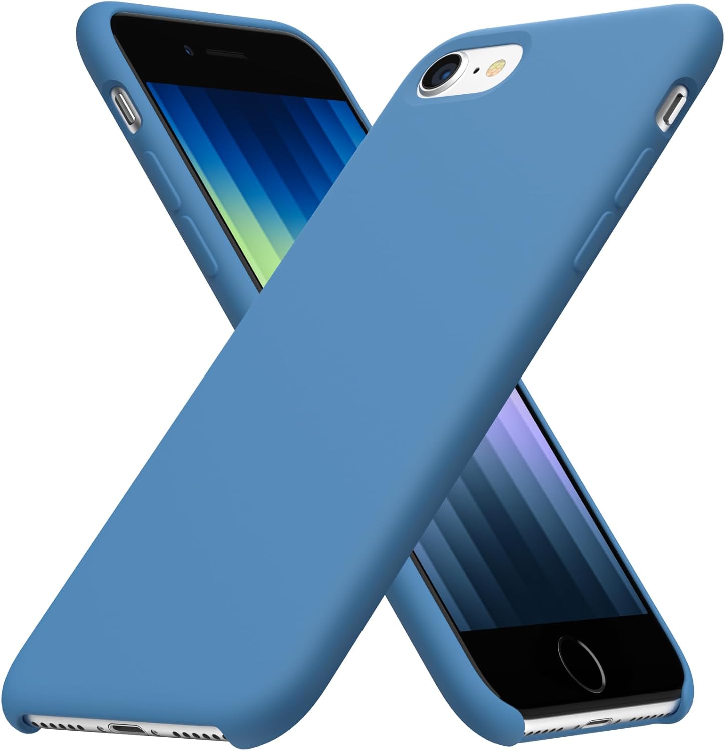 ORNARTO Silicone Case iPhone SE 2022/2020/7/8 Soft Gel Red Cover with Lining Mobile Arcade Ltd