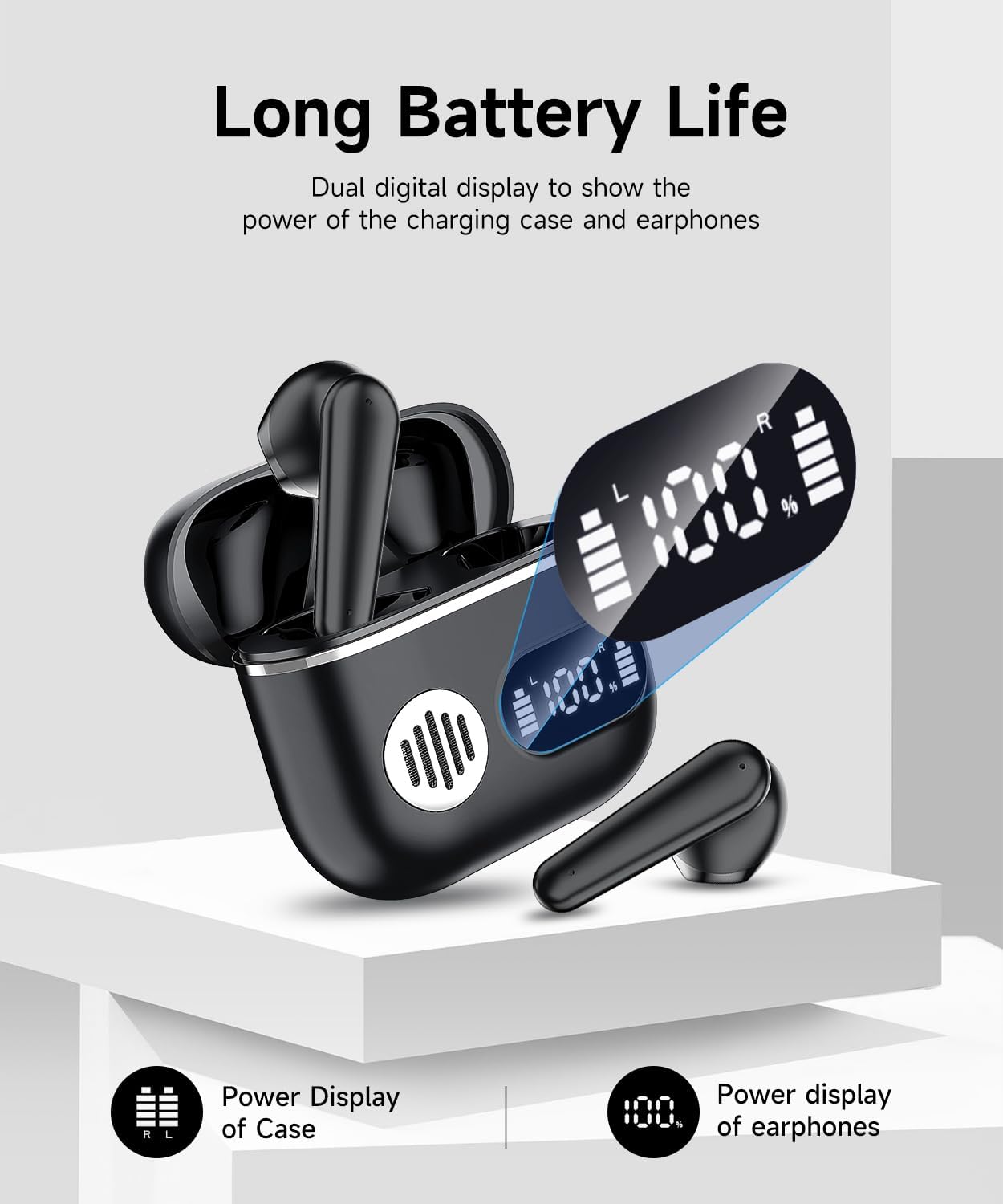 Wireless Sport Bluetooth Earbuds 2025 with ENC Mic & Dual LED Display Mobile Arcade Ltd