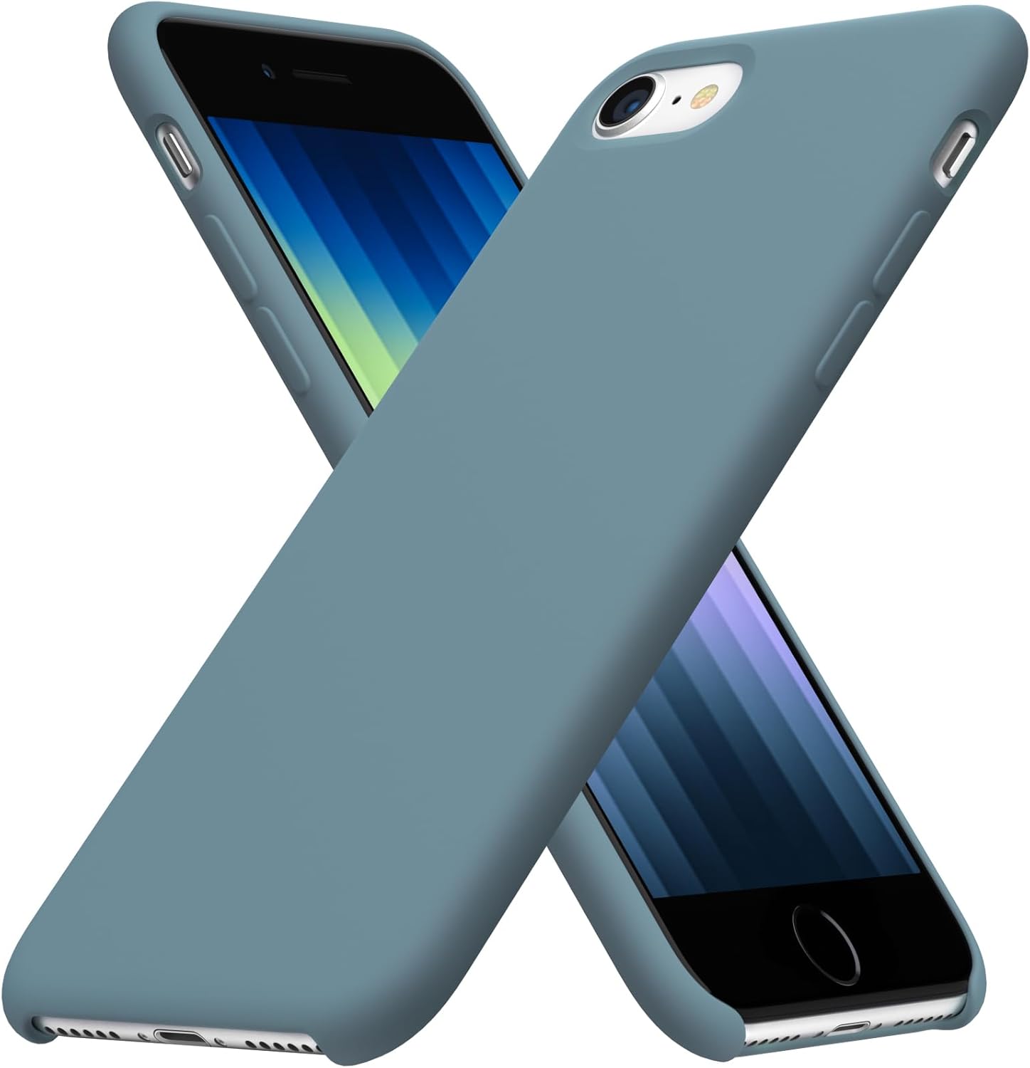 ORNARTO Silicone Case iPhone SE 2022/2020/7/8 Soft Gel Red Cover with Lining Mobile Arcade Ltd