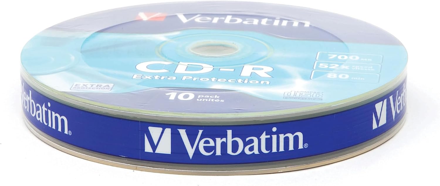 Verbatim CD-R 700MB 52x Extra Protection Discs – 10 Pack Spindle Mobile Arcade Ltd