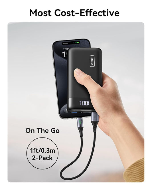 USB C to USB C Cable 240W Fast Charging Braided 0.3M Short Cable 2 Pack Mobile Arcade Ltd