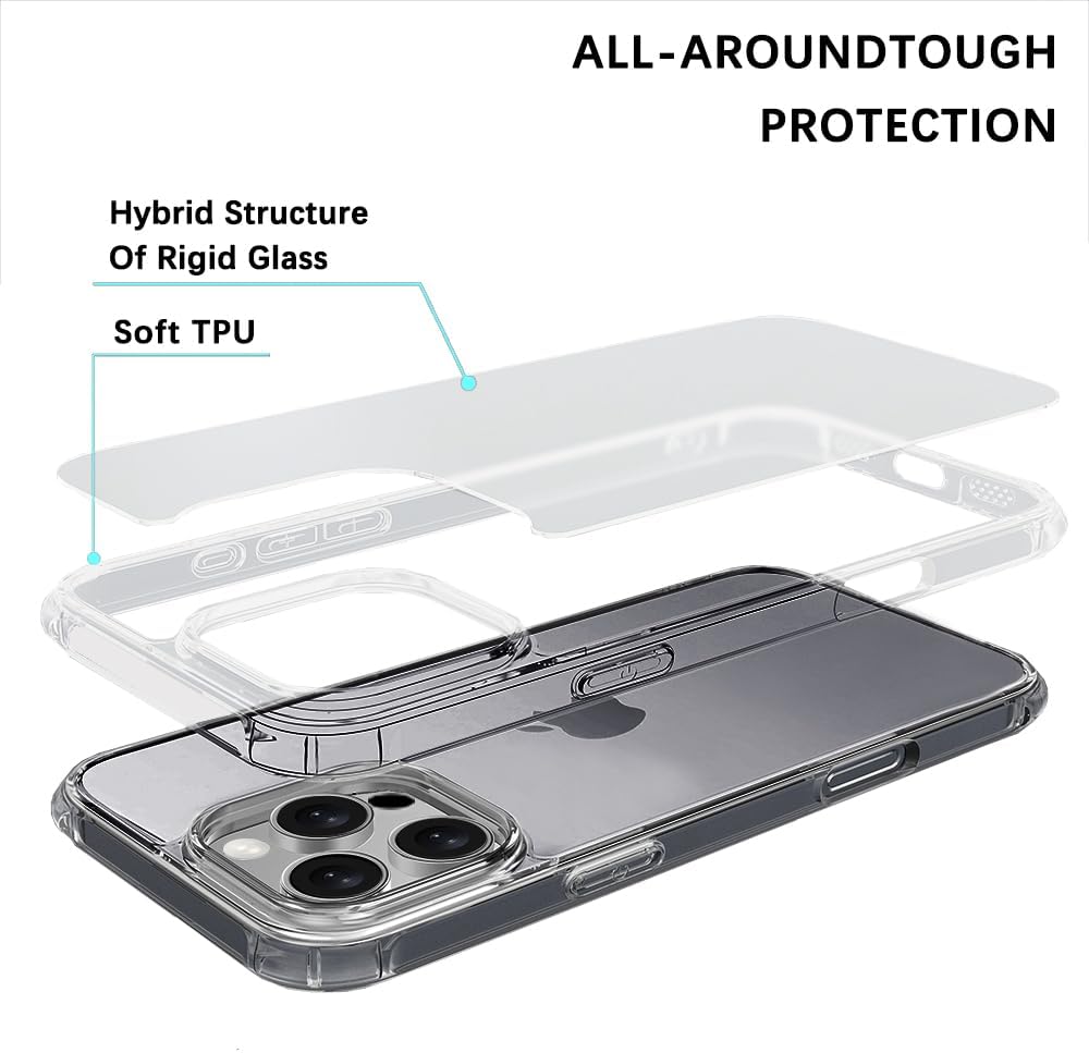 DEREAFF Clear Case iPhone 16 Pro Max – Shockproof TPU Airbag Cover – 6.9" Mobile Arcade Ltd