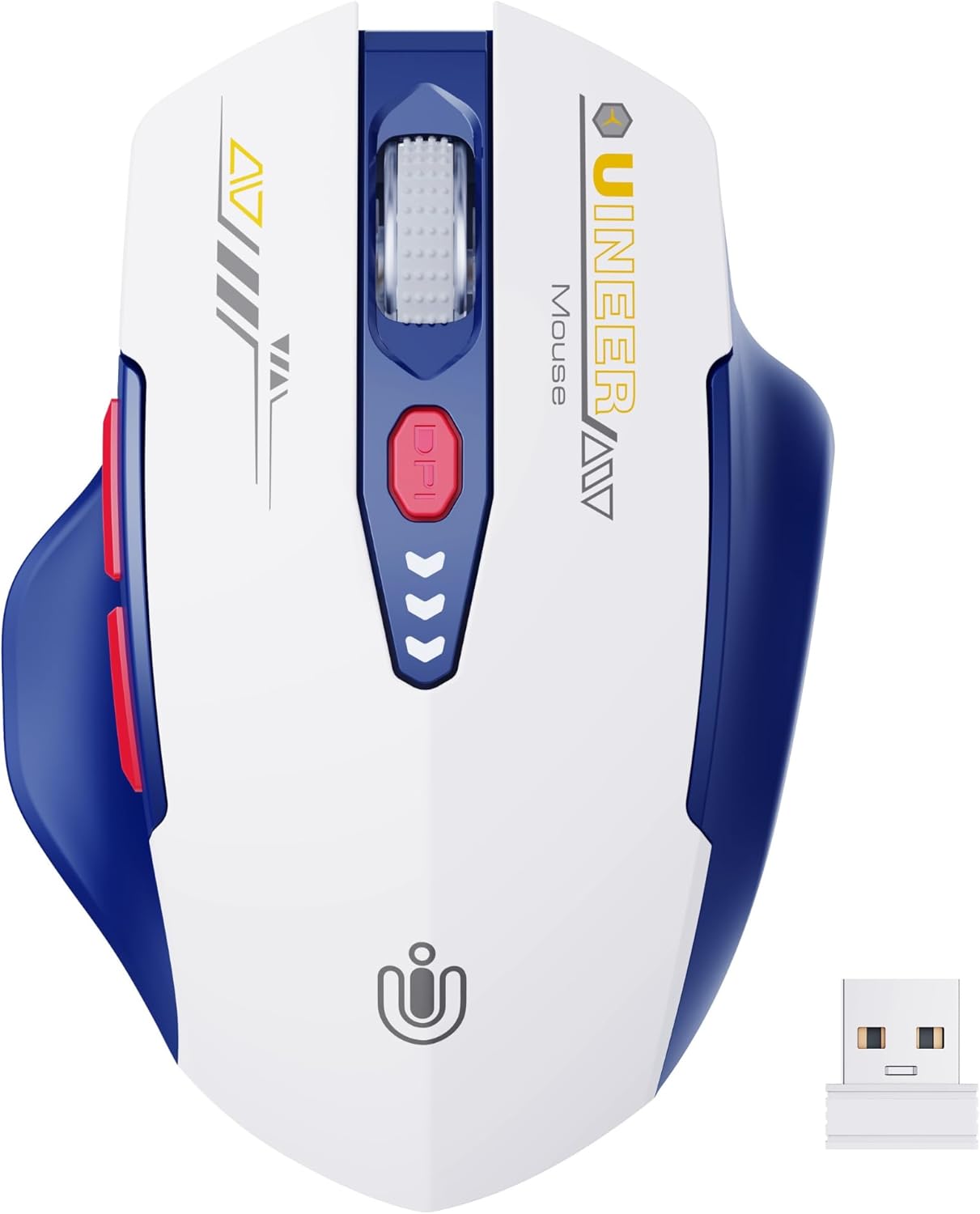 Uineer Rechargeable Wireless Mouse with DPI Control & Battery Display Mobile Arcade Ltd