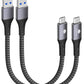 USB C Cable Short 50cm/0.5M 10Gbps Data USB - 3.1 Gen2 Type C, Grey Mobile Arcade Ltd