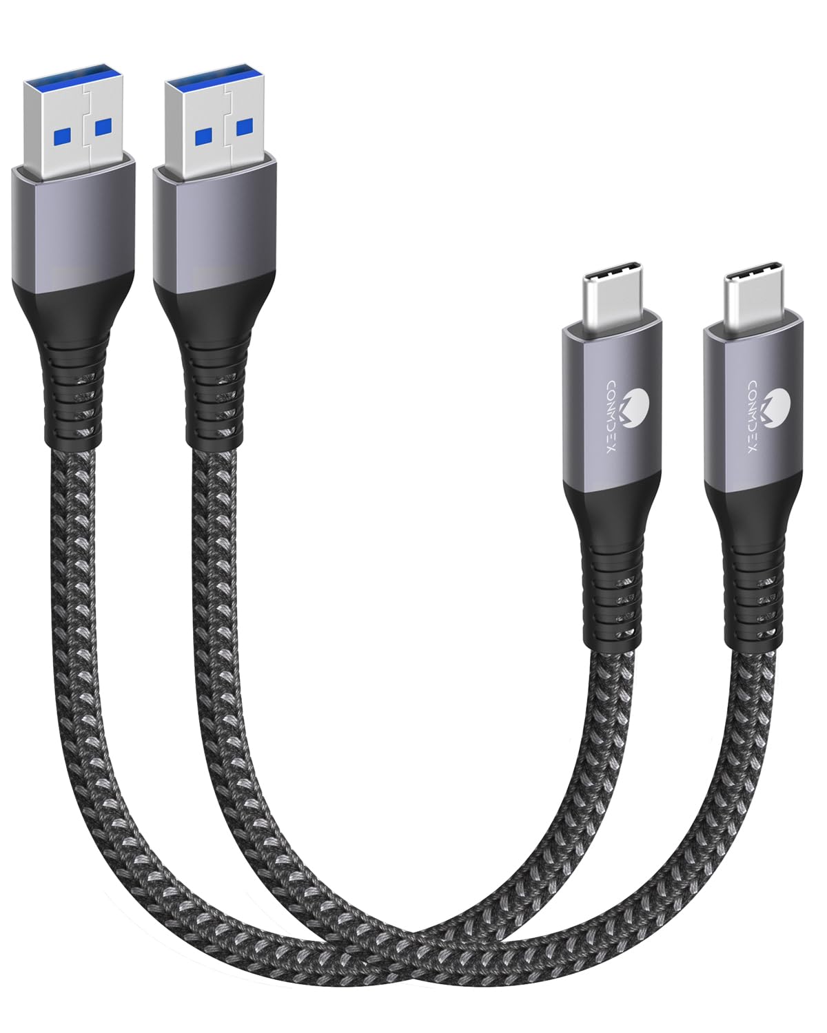 USB C Cable Short 50cm/0.5M 10Gbps Data USB - 3.1 Gen2 Type C, Grey Mobile Arcade Ltd