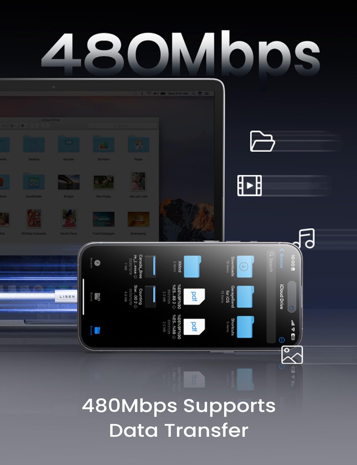 LISEN USB C to USB C Cable 60W Fast Charging, 4-Pack [0.5M-2M] for iPhone 16 Mobile Arcade Ltd