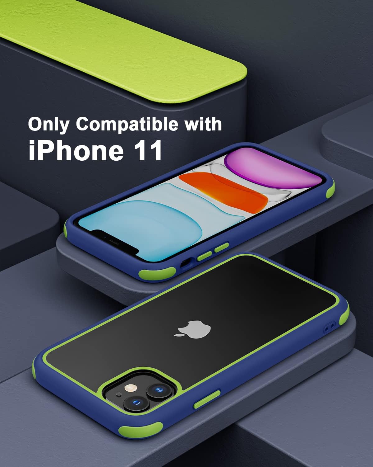 iPhone 11 Case Blue Ultra Thin Hybrid Shockproof TPU Bumper Anti Scratch Cover Mobile Arcade Ltd