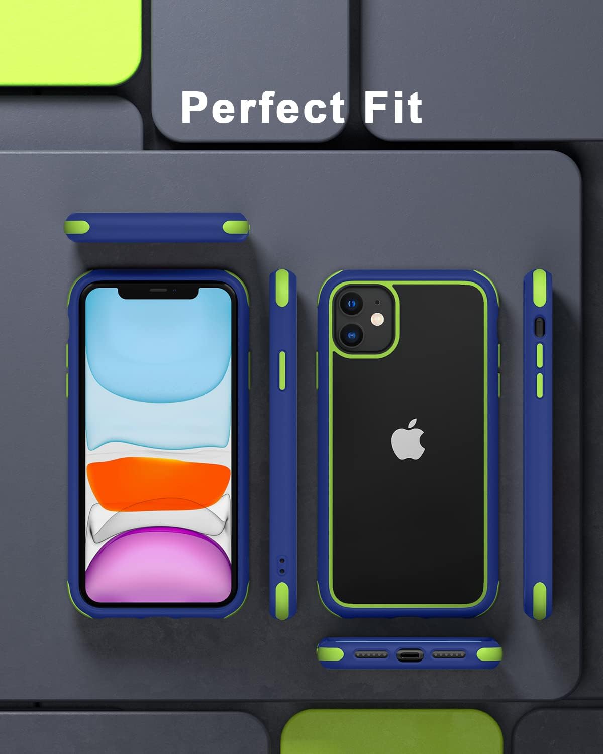 iPhone 11 Case Blue Ultra Thin Hybrid Shockproof TPU Bumper Anti Scratch Cover Mobile Arcade Ltd