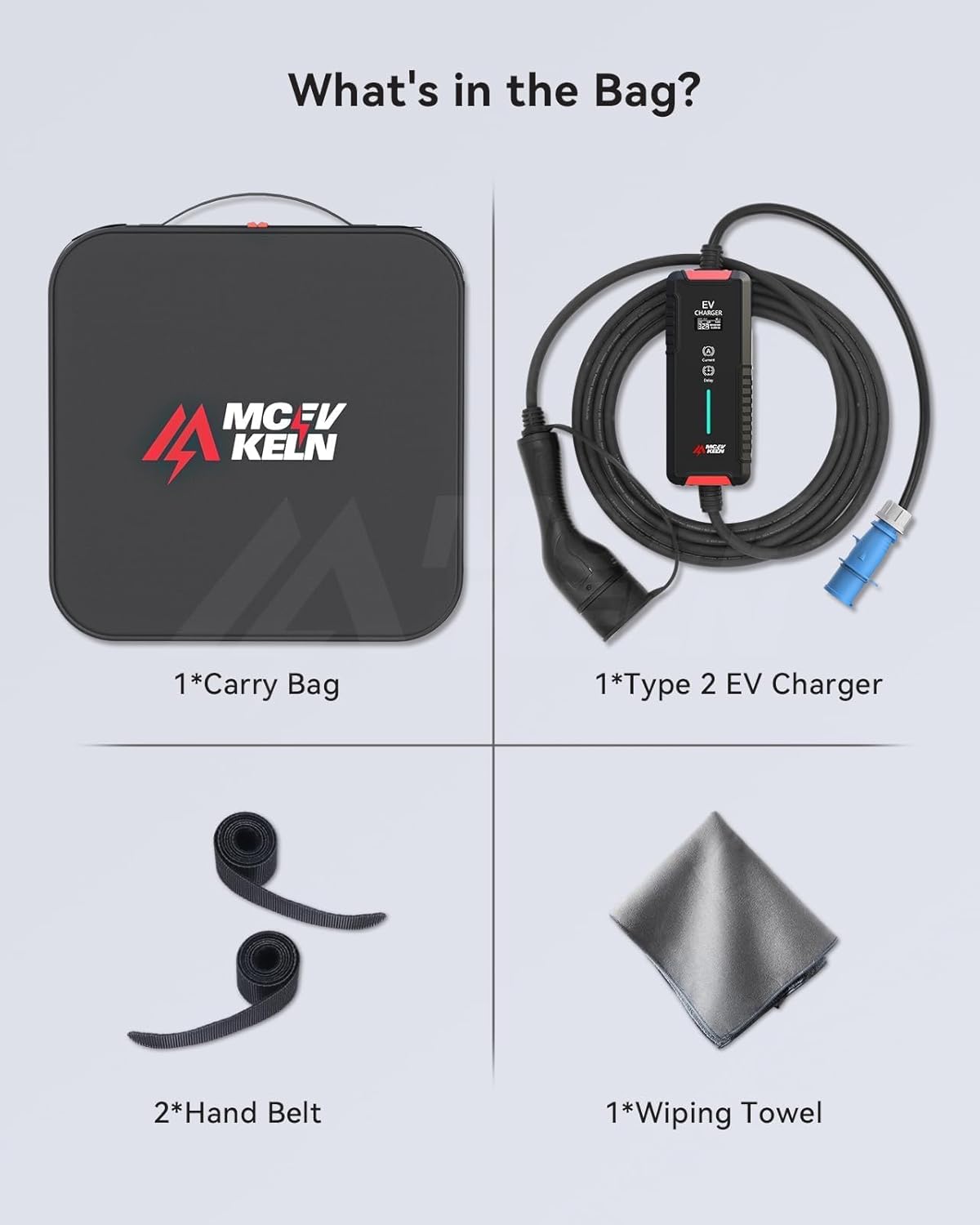 MCEVKELN Type 2 to CEE EV Charger Cable 7M 7KW 32A Mode 3 with Timer Mobile Arcade Ltd