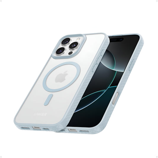 iPhone 16 Pro Magnetic Matte Blue Case Shockproof Slim Rugged Protective Cover