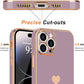 iPhone 14 Pro Case Lavender Heart Bling Cute Soft TPU Slim Bumper Cover Mobile Arcade Ltd