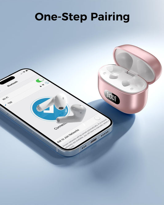 Bluetooth 5.4 Wireless Earbuds, 48H Playtime, LED Case, IPX7 Waterproof Mobile Arcade Ltd