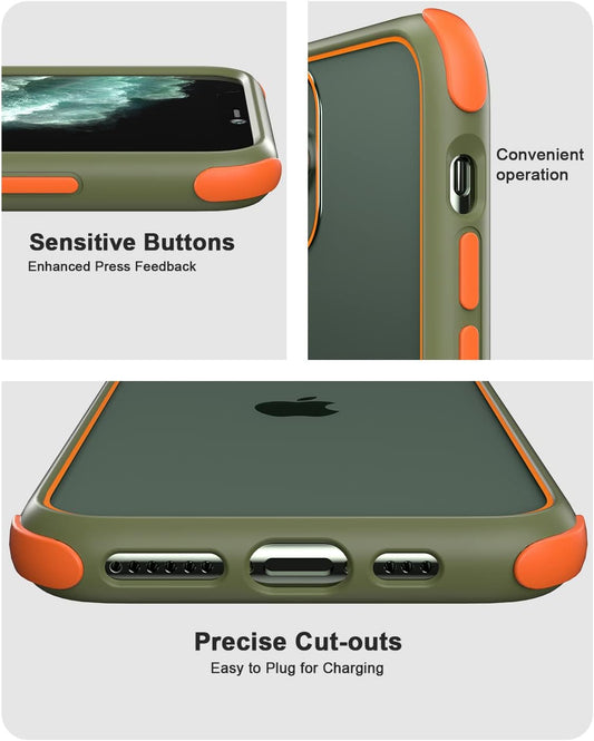 iPhone 11 Case Green Ultra Thin Hybrid Shockproof TPU Bumper Anti Scratch Mobile Arcade Ltd