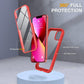 iPhone 13 Case 6.1" Red Full Body with Glass Screen Protector Cover Mobile Arcade Ltd