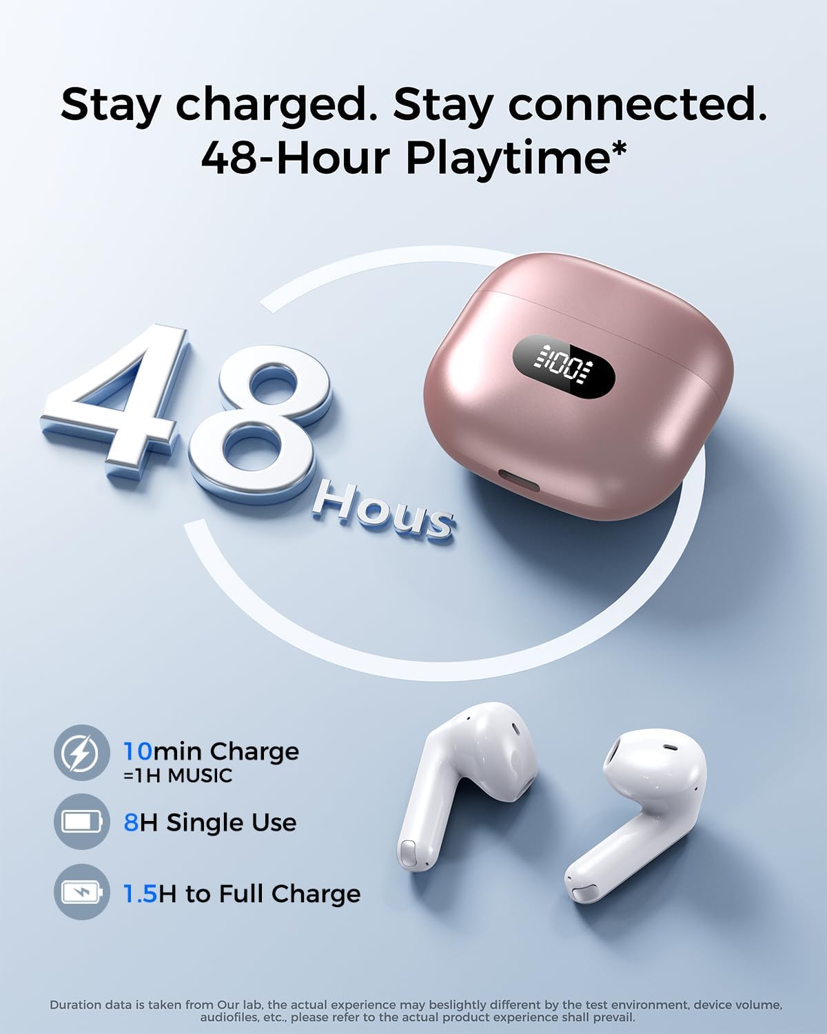 Bluetooth 5.4 Wireless Earbuds, 48H Playtime, LED Case, IPX7 Waterproof Mobile Arcade Ltd