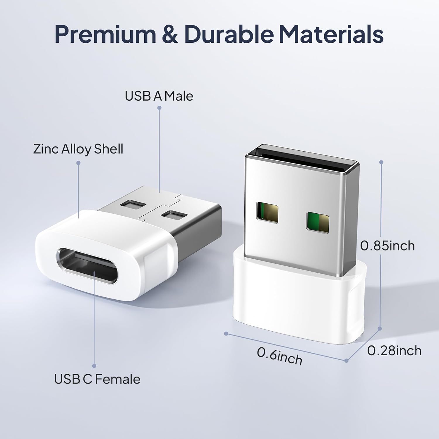 3-Pack USB to USB-C Adapter for iPhone 16/15/14, iPad, AirPods, Galaxy, More Mobile Arcade Ltd