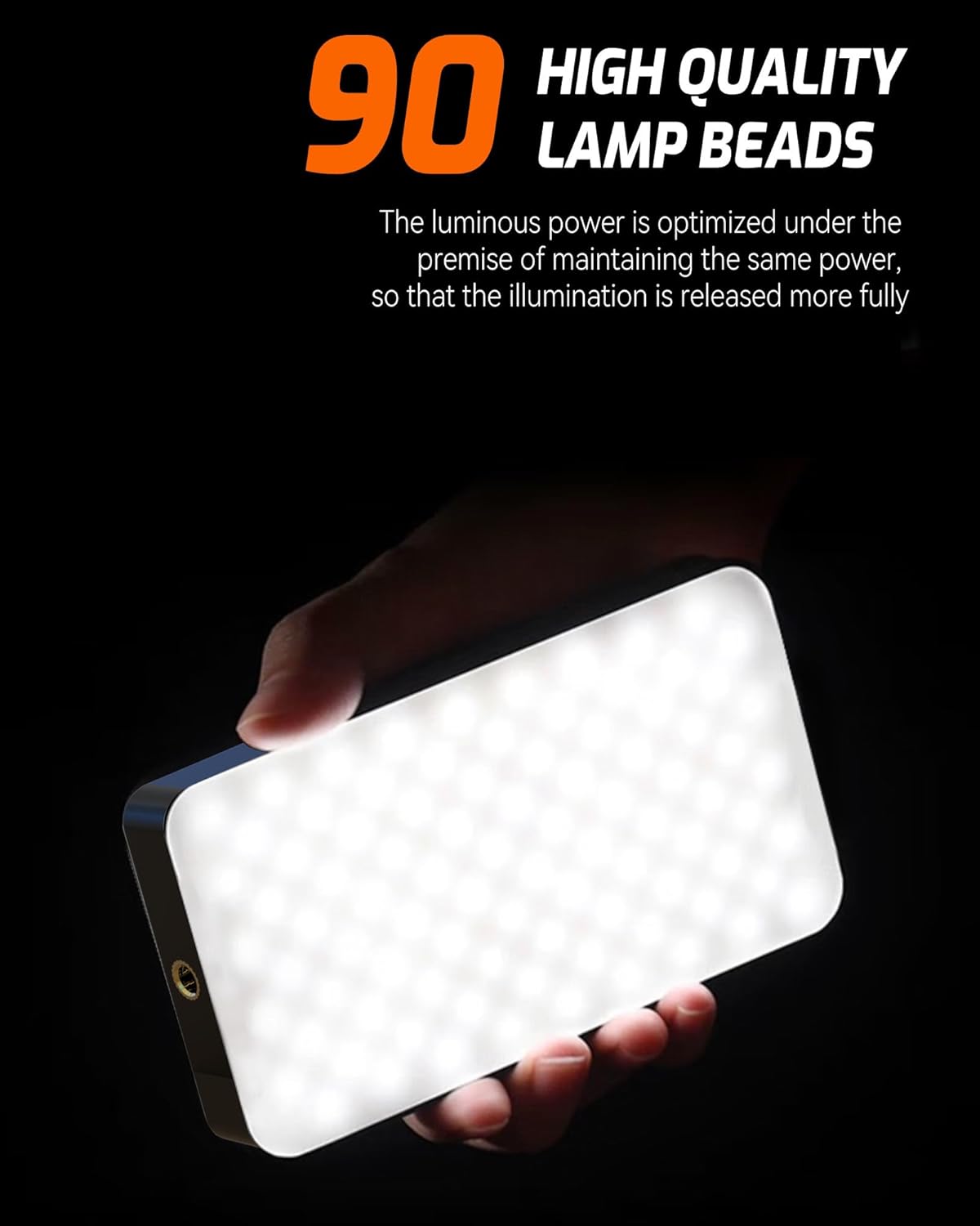 Portable 90 LED Rechargeable Selfie Ring Light for iPhone & Laptop Photography Mobile Arcade Ltd